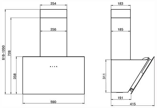 Вытяжка каминная Elikor Антрацит 60П-650-Е3Д белый/белое стекло управление: сенсорное (1 мотор) фото 2
