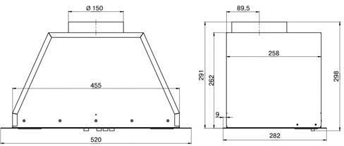 Вытяжка встраиваемая Elikor Врезной блок 52П-400-П3Д черный/черный управление: ползунковое (1 мотор) фото 2
