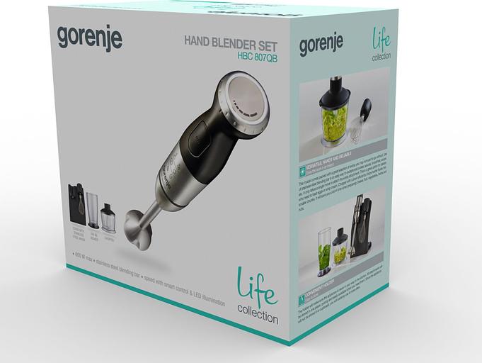 Блендер погружной Gorenje HBC807QB черный фото 4