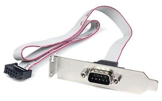 Планка RS232 Orient C098 низкопрофильный вывод COM порта 9M на IDC10F с материнской платы на корпус фото 1