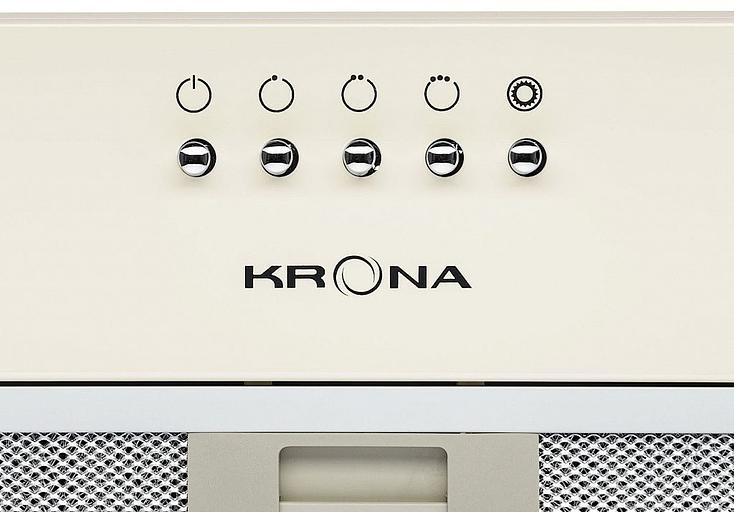 Вытяжка встраиваемая Krona Runa 600 PB слоновая кость управление: кнопочное (1 мотор) фото 5