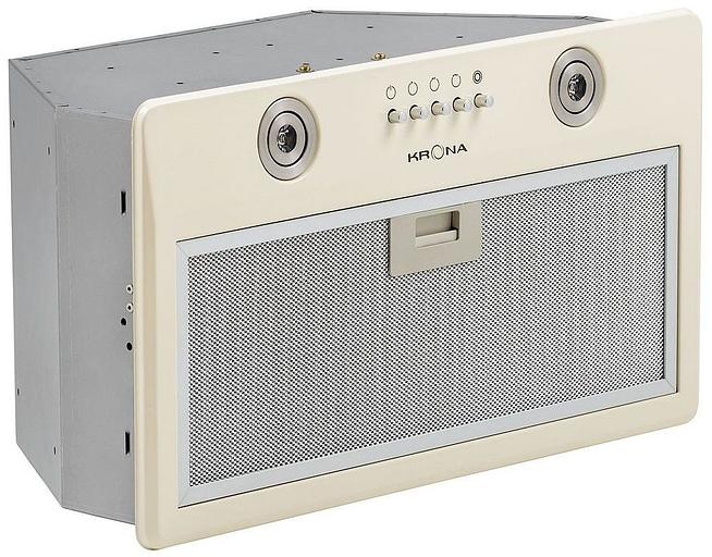Вытяжка встраиваемая Krona Runa 600 PB слоновая кость управление: кнопочное (1 мотор) фото 8