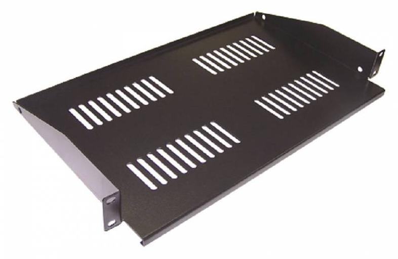 Полка стационарная Lanmaster TWT-CB-SF350-2U/60 2U нагр.:60кг. 19" 350мм черный (упак.:1шт) фото 1