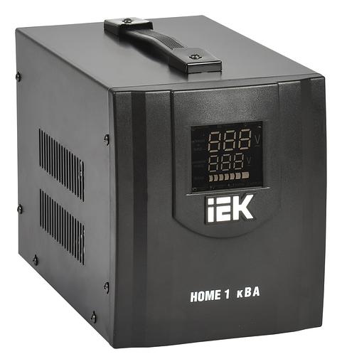 Стабилизатор напряжения IEK Home 1кВА однофазный черный (IVS20-1-01000) фото 1