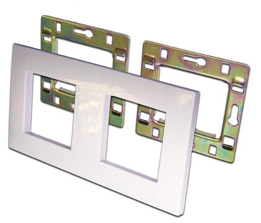 Рамка Lanmaster LAN-FRS45X45/2-WH 45x45 2x45x45 белый фото 1