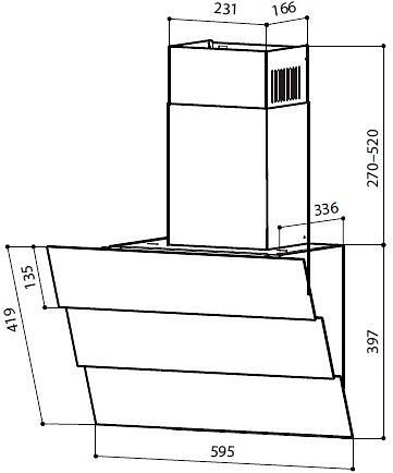 Вытяжка каминная Lex Rio G 600 белый управление: кнопочное (1 мотор) фото 2