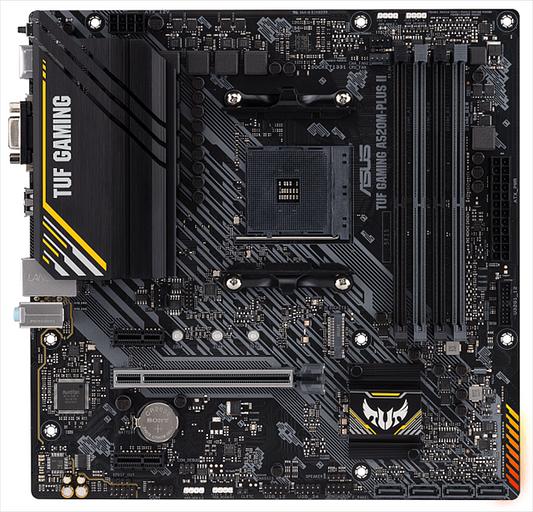 Материнская плата Asus TUF GAMING A520M-PLUS II Soc-AM4 AMD A520 4xDDR4 mATX AC`97 8ch(7.1) GbLAN RAID+VGA+HDMI+DP фото 1