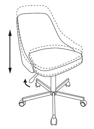 Кресло Бюрократ CH-340M миндальный каппучино 38-402 крестовина металл фото 3