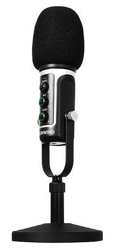 Микрофон проводной SunWind SW-SM500G 3м черный фото 1