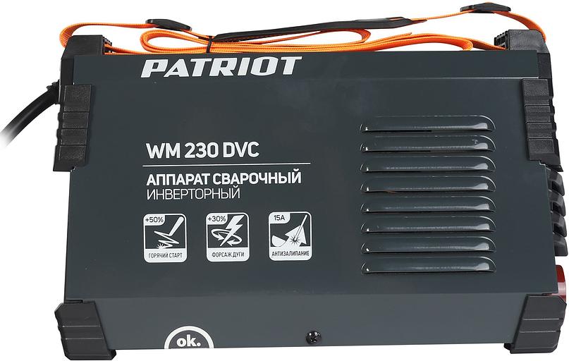 Сварочный аппарат Patriot WM230DVC инвертор ММА 10.7кВт (кейс в комплекте) фото 2