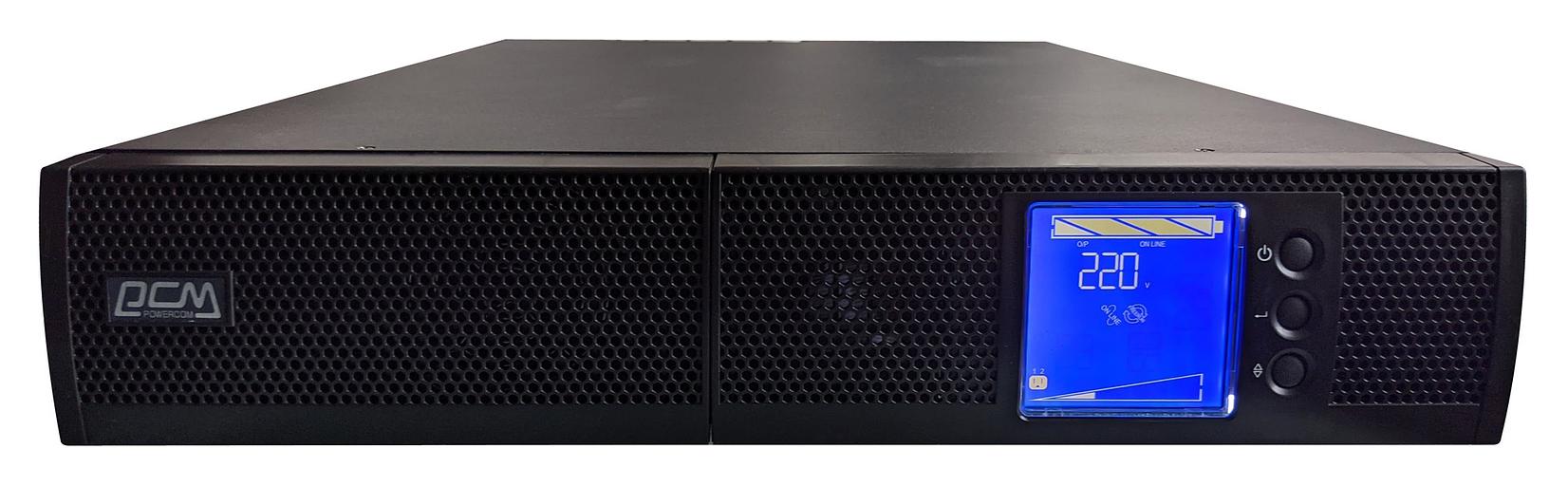 ИБП Powercom SNT-1000, 1000 Вт/1000 ВА, Rack/Tower, 6 розеток IEC320 C13 с резервным питанием, LCD, USB, RS-232, слот под SNMP карту, ШхГхВ 428х425х84 мм, вес 15.8 кг Powercom UPS SNT-1000, 1000 W/1000 VA, Rack фото 1