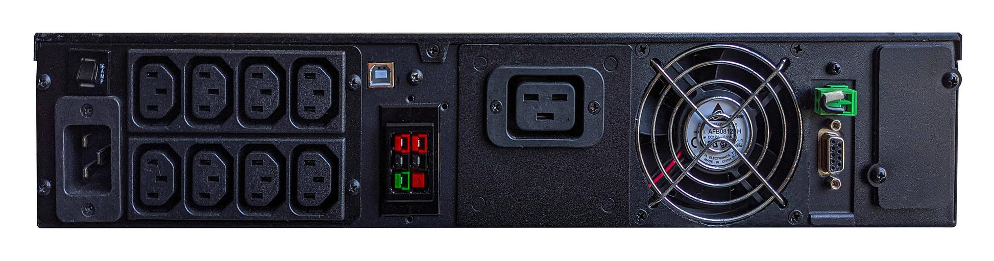 ИБП Powercom SNT-3000, 3000 Вт/3000 ВА, Rack/Tower, 8 розеток IEC320 C13 и 1 розетка IEC320 C19 с резервным питанием, LCD, USB, RS-232, слот под SNMP карту, ШхГхВ 428х635х84 мм, вес 31.3 кг Powercom UPS SNT-3000, 3000 W/3000 VA, Rack фото 4