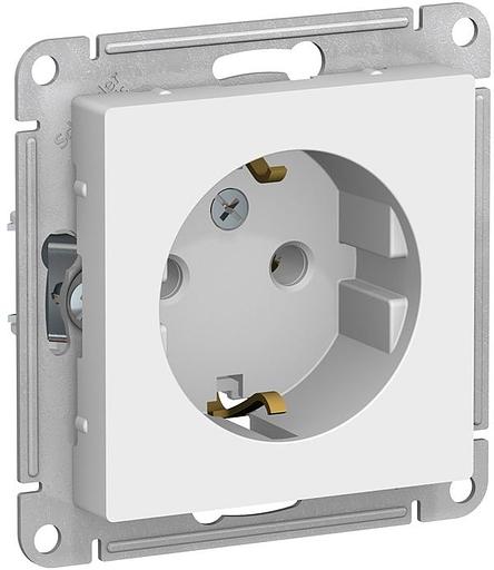 Розетка силовая Schneider Electric AtlasDesign (ATN000143) скрыт. зазем. IP20 белый фото 1
