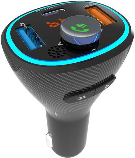 Автомобильный FM-модулятор Ritmix FMT-B300 черный BT USB (80000849) фото 3