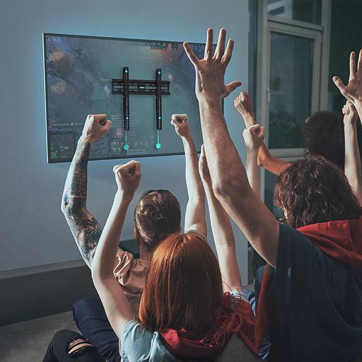 Кронштейн для телевизора Onkron FM2 черный 32"-65" макс.50кг настенный фиксированный фото 10