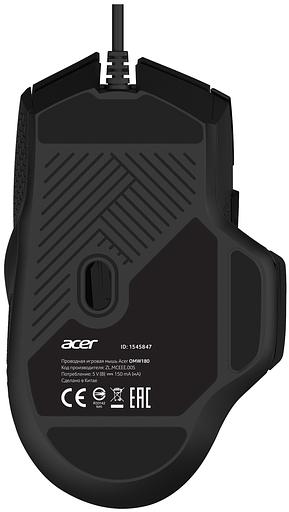 Мышь Acer OMW180 черный оптическая (6400dpi) USB (9but) фото 4