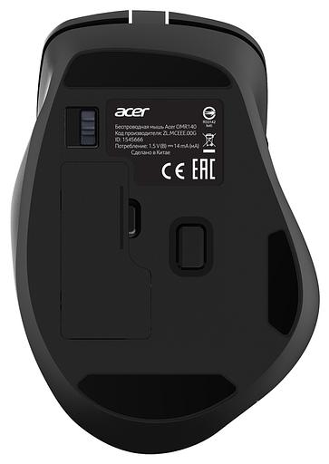 Мышь Acer OMR140 черный оптическая (1600dpi) беспроводная USB (6but) фото 2