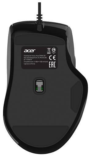 Мышь Acer OMW130 черный оптическая (3600dpi) USB (6but) фото 2