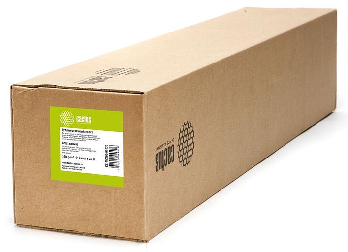 Холст Cactus CS-MC260-61030 610мм-30м/260г/м2/белый матовое синтетика для струйной печати втулка:50.8мм (2") фото 1