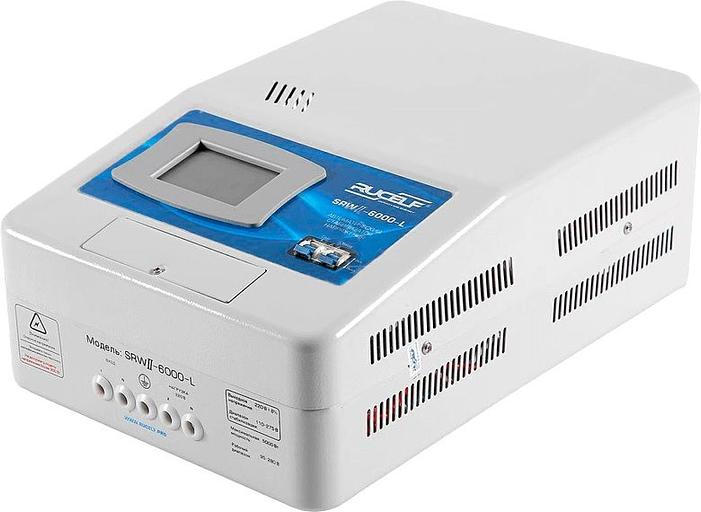 Стабилизатор напряжения Rucelf SRW.II-6000-L 6кВА однофазный белый (SRWII-6000-L) фото 3