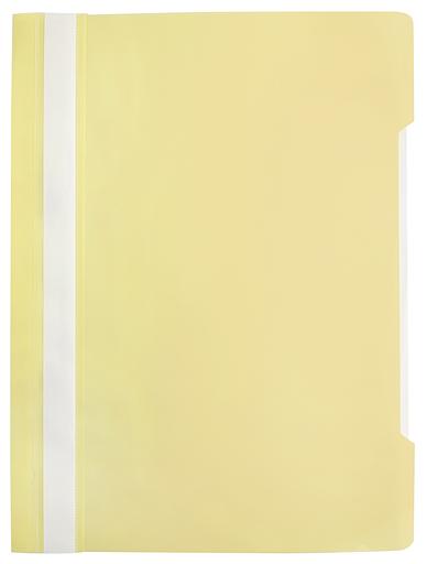 Папка-скоросшиватель Бюрократ Pastel -PSLPAST/YEL A4 прозрач.верх.лист пластик желтый 0.14/0.18 фото 1