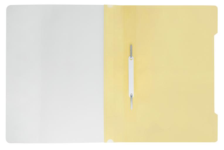 Папка-скоросшиватель Бюрократ Pastel -PSLPAST/YEL A4 прозрач.верх.лист пластик желтый 0.14/0.18 фото 2