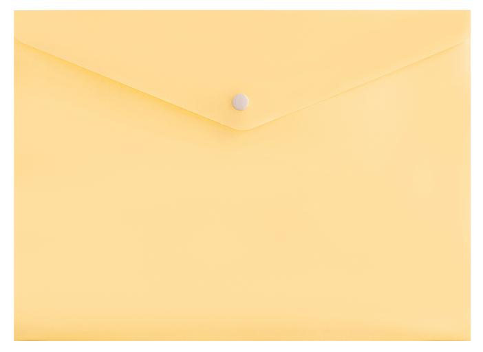 Конверт на кнопке Бюрократ Pastel -PKPAST/YEL A4 пластик 0.18мм желтый фото 1