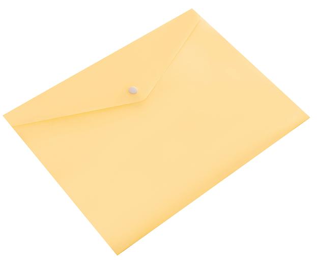 Конверт на кнопке Бюрократ Pastel -PKPAST/YEL A4 пластик 0.18мм желтый фото 2