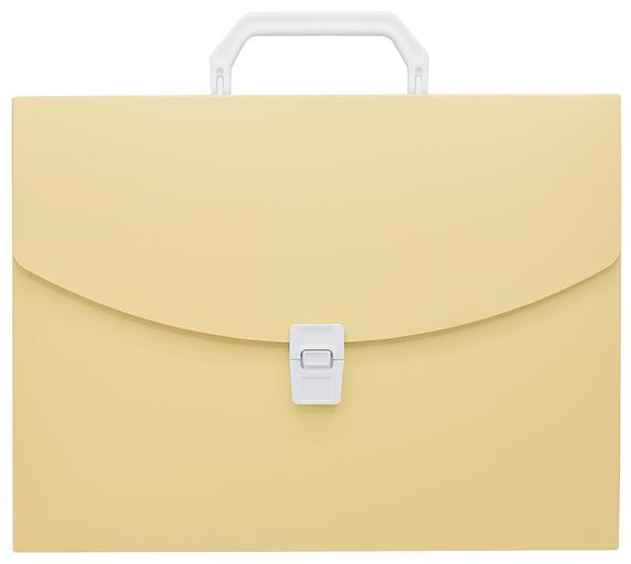 Портфель Бюрократ Pastel PASTPP01YEL 1 отдел. A4 пластик 0.7мм желтый фото 1