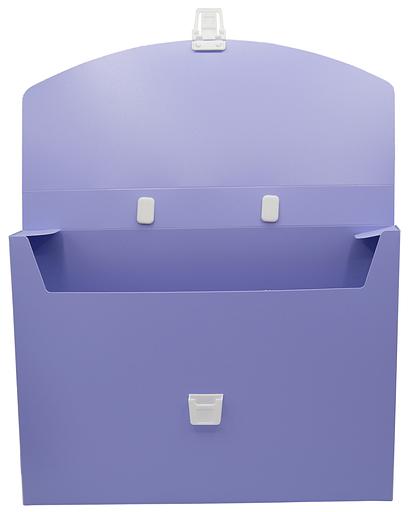 Портфель Бюрократ Pastel PASTPP01VIO 1 отдел. A4 пластик 0.7мм фиолетовый фото 3