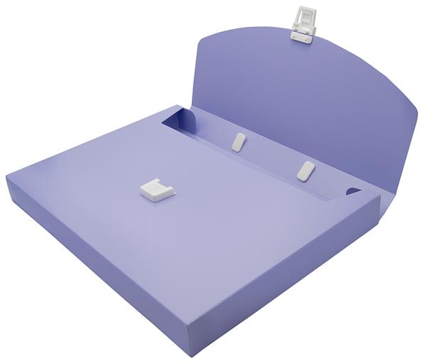 Портфель Бюрократ Pastel PASTPP01VIO 1 отдел. A4 пластик 0.7мм фиолетовый фото 4