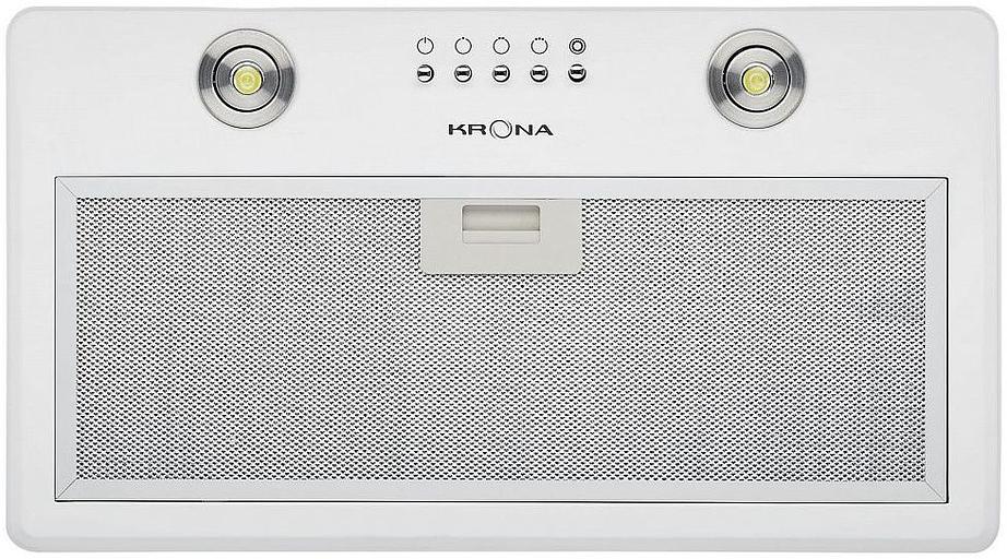 Вытяжка встраиваемая Krona Runa 600 PB белый управление: кнопочное (1 мотор) фото 1