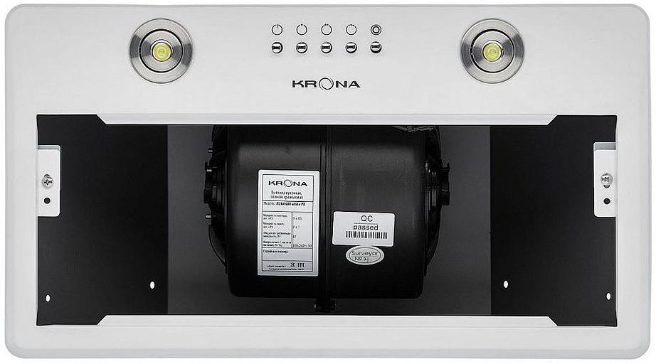 Вытяжка встраиваемая Krona Runa 600 PB белый управление: кнопочное (1 мотор) фото 2