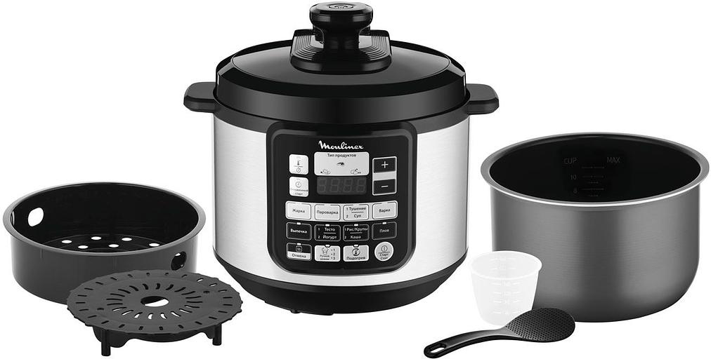 Мультиварка-скороварка Moulinex CE620D32 5л 1000Вт серебристый/черный фото 3