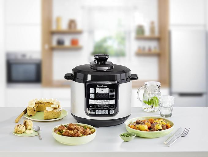 Мультиварка-скороварка Moulinex CE620D32 5л 1000Вт серебристый/черный фото 6