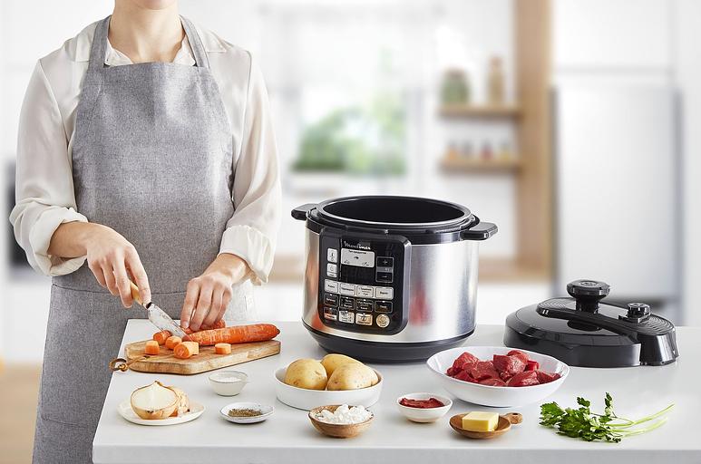 Мультиварка-скороварка Moulinex CE620D32 5л 1000Вт серебристый/черный фото 9