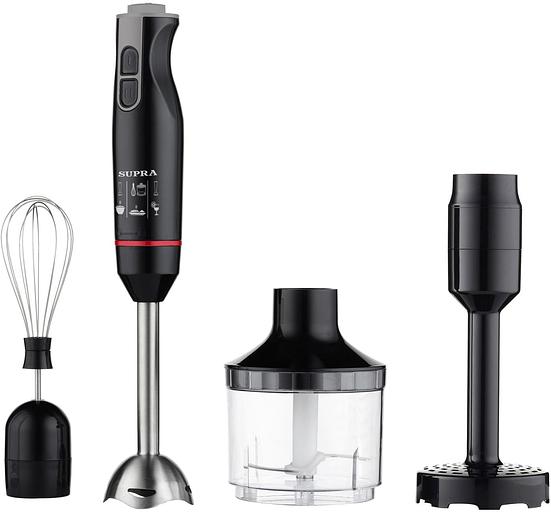 Блендер погружной Supra HBS-797 800Вт черный/красный фото 1