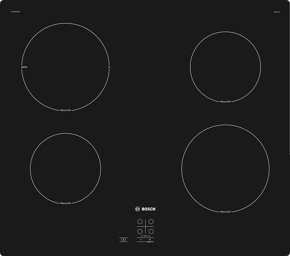 Индукционная варочная поверхность Bosch PUG61RAA5E черный фото 4