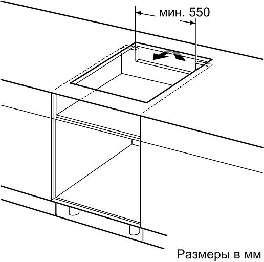 Индукционная варочная поверхность Bosch PUG61RAA5E черный фото 5