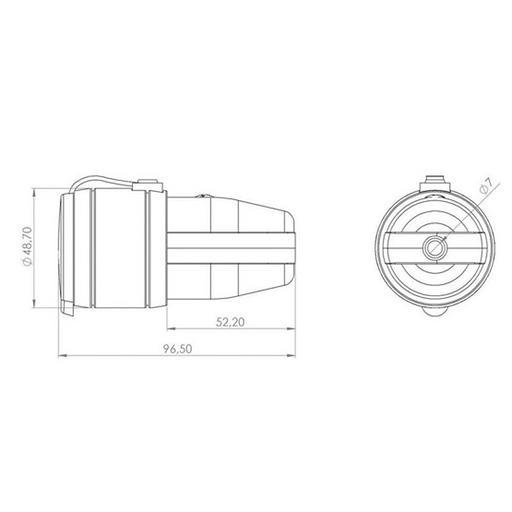 Розетка силовая Rexant (111-122) откр. зазем. крыш. IP44 желтый (упак.:1шт) фото 1