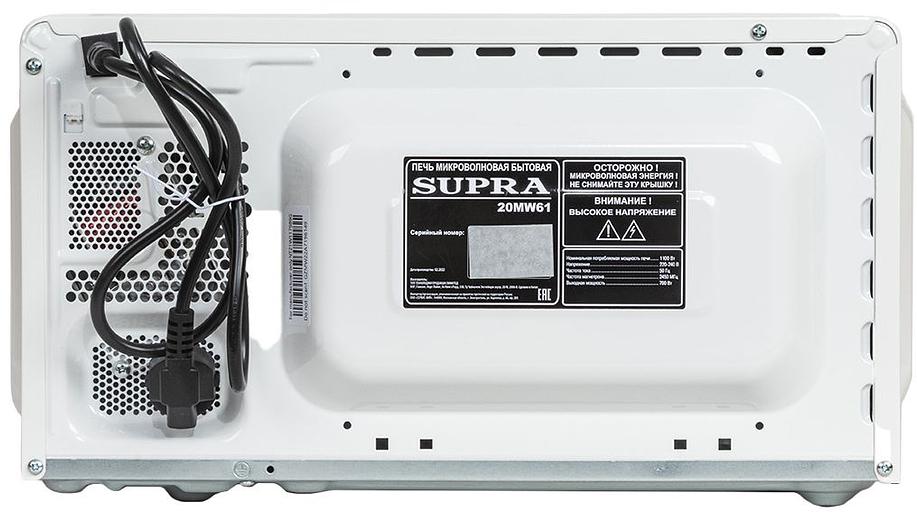 Микроволновая Печь Supra 20MW61 20л. 700Вт белый фото 8