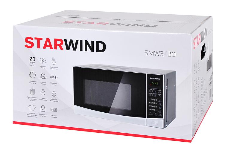 Микроволновая Печь Starwind SMW3120 20л. 700Вт серебристый/черный фото 10