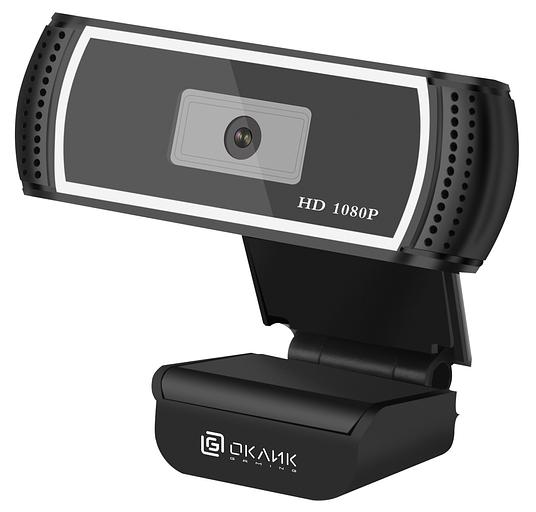 Камера Web Оклик OK-C013FH черный 2Mpix (1920x1080) USB2.0 с микрофоном фото 1