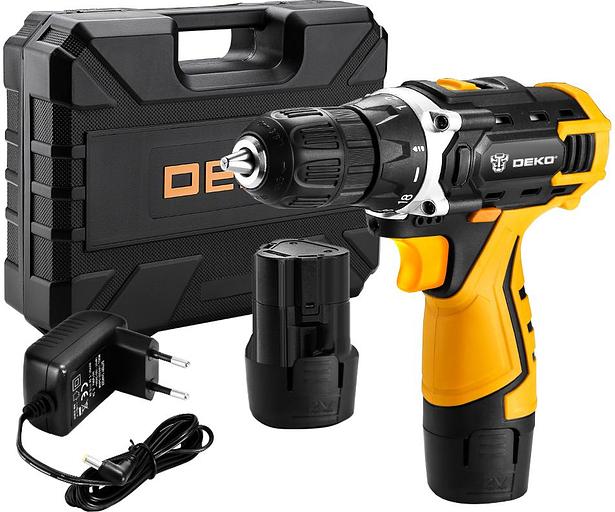 Дрель-шуруповерт Deko DKCD12FU-Li аккум. патрон:быстрозажимной (кейс в комплекте) (063-4094) фото 1