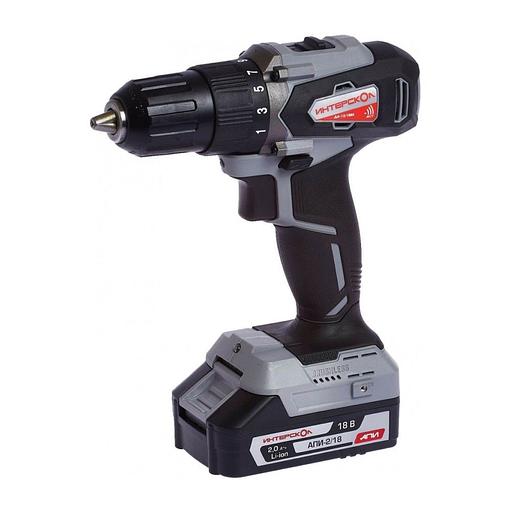 Дрель-шуруповерт Интерскол ДА-13/18ВК аккум. патрон:быстрозажимной (кейс в комплекте) (575.1.2.70) фото 1