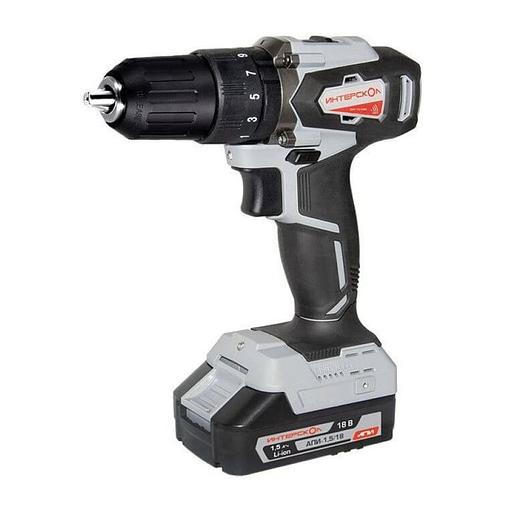 Дрель-шуруповерт Интерскол ДАУ-13/18ВК аккум. патрон:быстрозажимной (кейс в комплекте) (573.1.2.70) фото 1