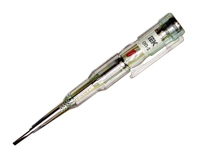 Отвертка IEK пробник ОП-1 плоская (TPR10) фото 1