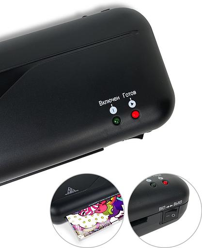 Ламинатор Heleos ЛМ_А4C черный A4 (75-150мкм) 30см/мин (2вал.) лам.фото фото 5