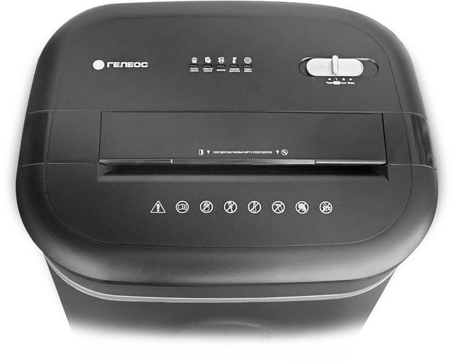 Шредер Heleos УМ28-4 черный (секр.P-4) фрагменты 17лист. 28лтр. скрепки скобы пл.карты CD фото 4