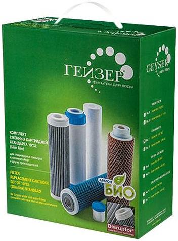 Комплект картриджей Гейзер 8 для проточных фильтров (упак.:3шт) фото 1